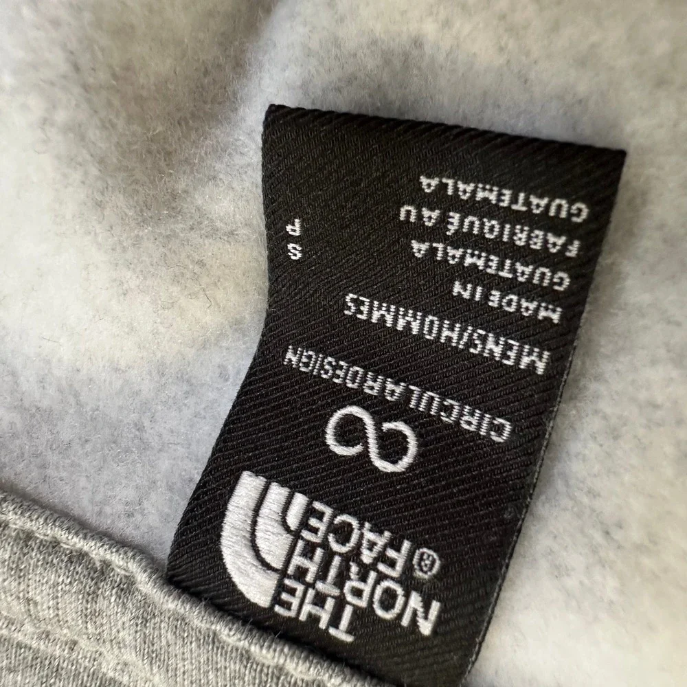The North Face Mens Circular Design Bear Mountain Graphic Hoodie Gray Small